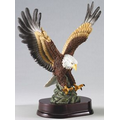 Eagle In Flight Resin Sculpture-12" Tall 10" Wing Span